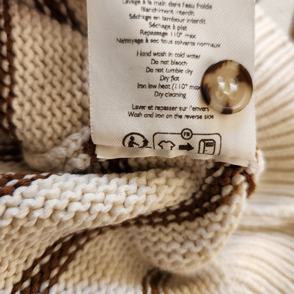 Sezane Léontine Jumper, Ecru/Camel, Small - Picture 10 of 10